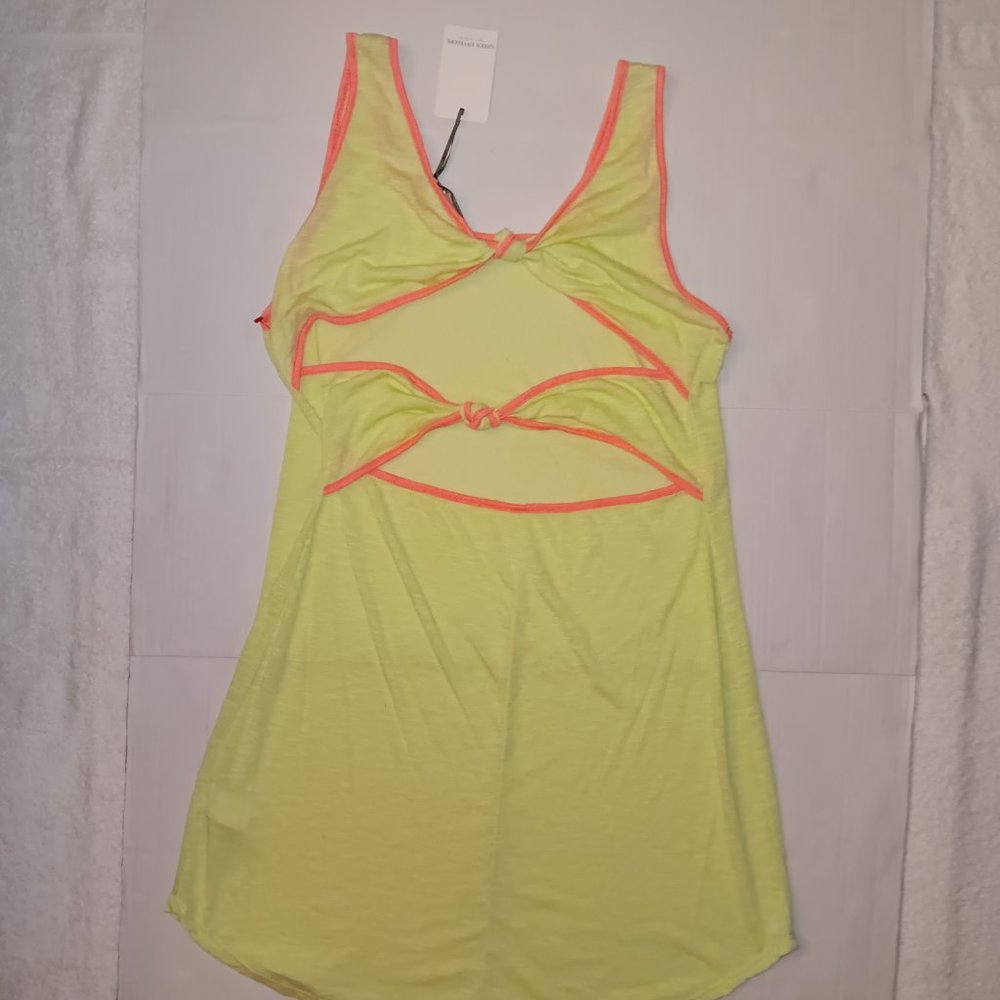 GREEN ENVELOPE KNOTTED PEEKABOO BACK SWIM COVERUP DRESS - Picture 12 of 12